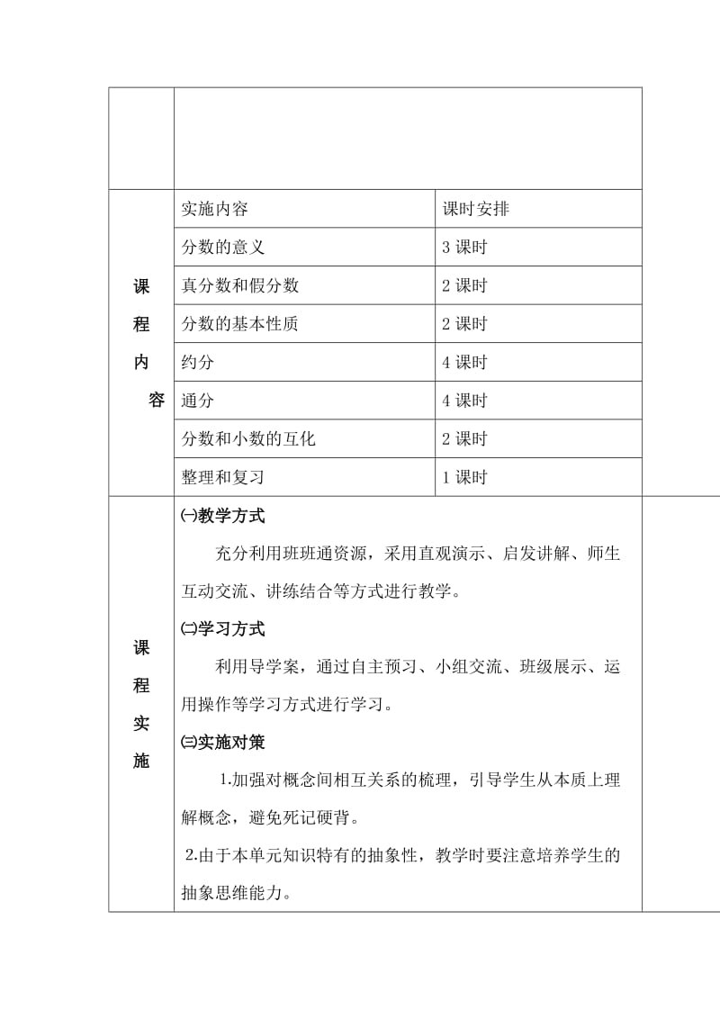 新人教版数学五年级下学期课程纲要.doc_第2页