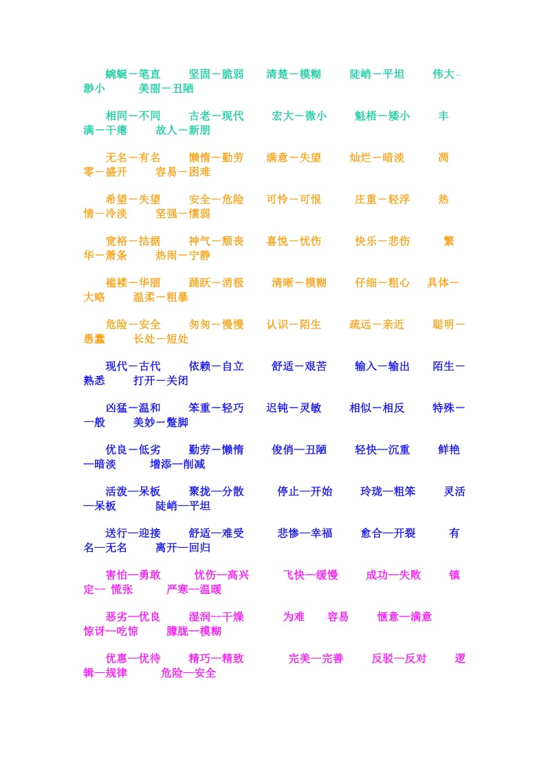 小学生反义词大全.doc_第2页