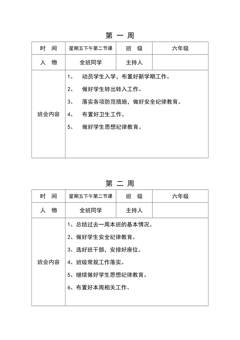 小学六年级班会记录.doc_第2页