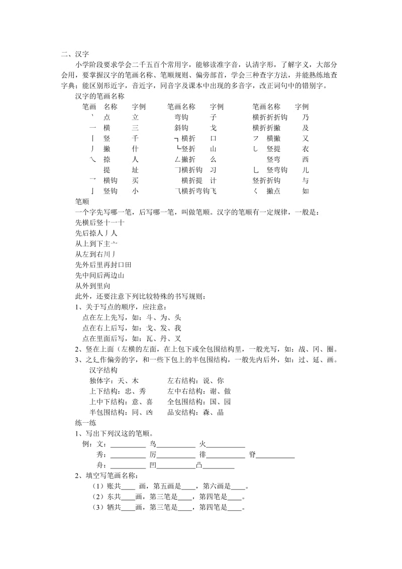 小学六年级语文复习资料字词句.doc_第1页