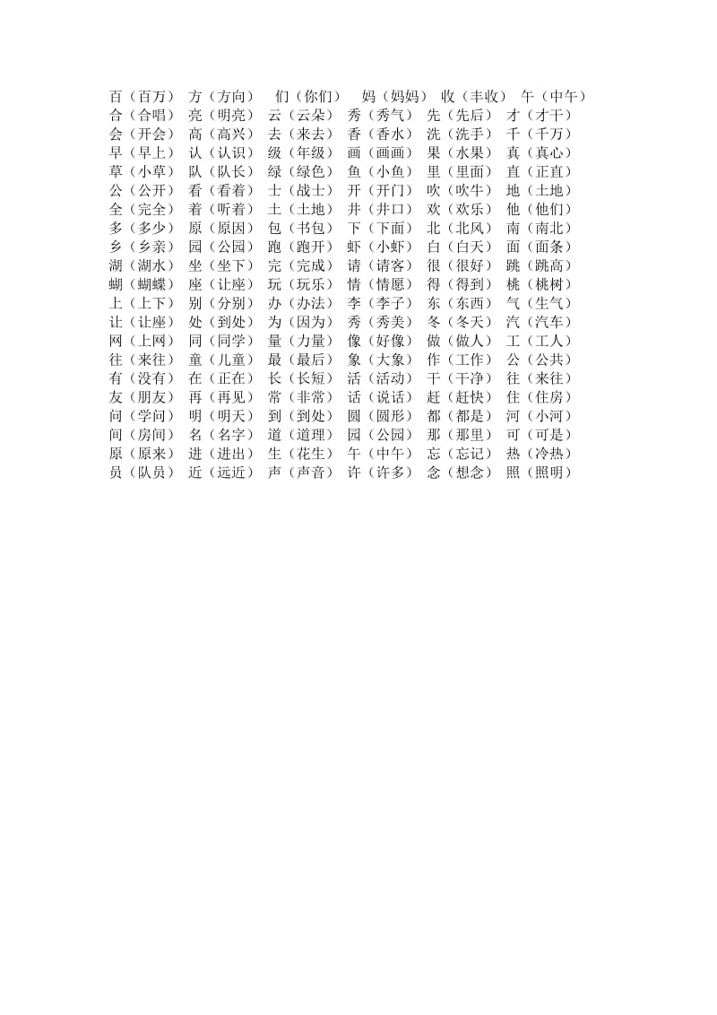 小学一年级语文下册多音字组词xīng.doc_第3页