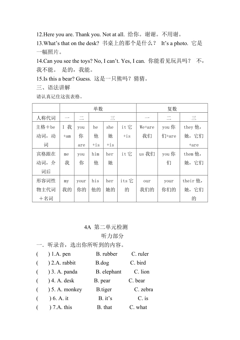 小学四年级英语上册第二单元.doc_第2页