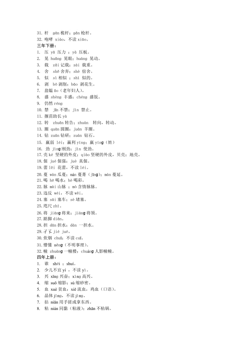 小学升初中易错字读音.doc_第3页