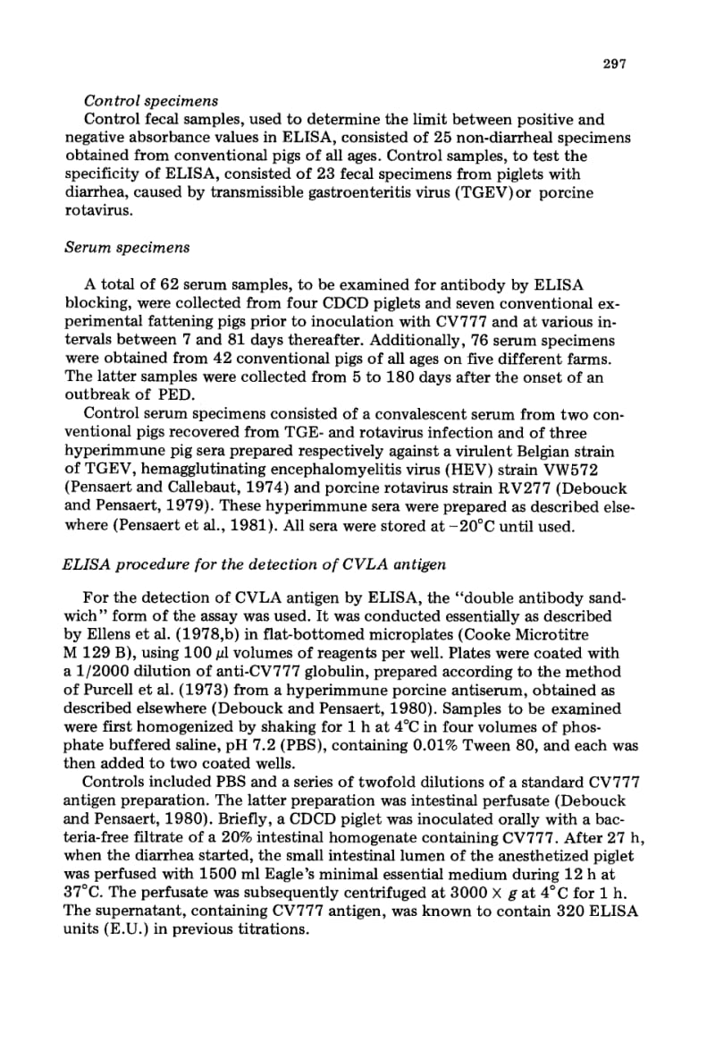 【病毒外文文献】1982 Enzyme-linked immunosorbent assay for the detection of the coronavirus-like agent and its antibodies in pigs with p_第3页