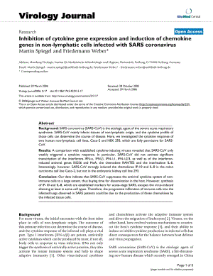 【病毒外文文獻】2006 Inhibition of cytokine gene expression and induction of chemokine genes in non-lymphatic cells infected with SARS c