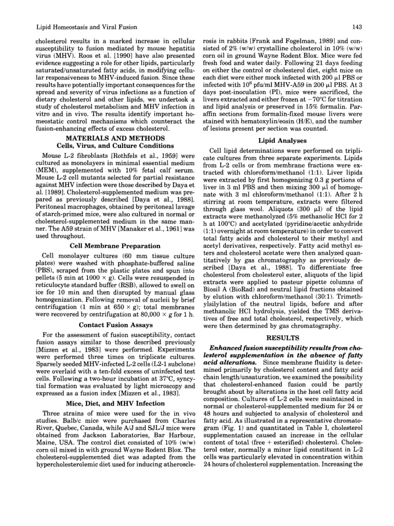【病毒外文文献】1991 Modulation of coronavirus-mediated cell fusion by homeostatic control of cholesterol and fatty acid metabolism_第2页