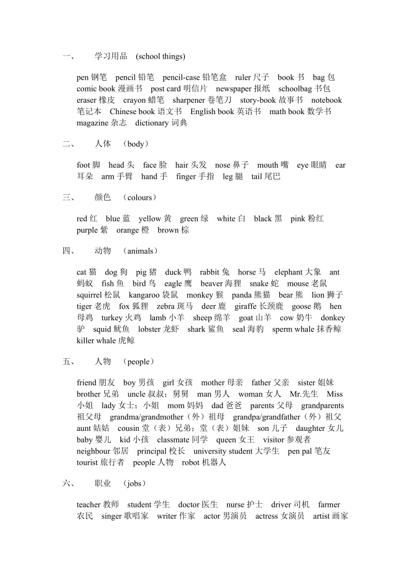 小学基本英语单词.doc_第1页