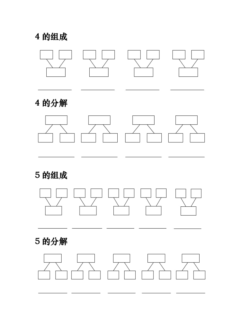 小学一年级数的分解填空模板.doc_第2页