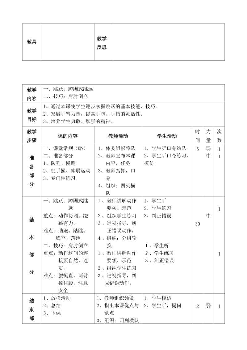 小学六年级体育教案(上).doc_第3页