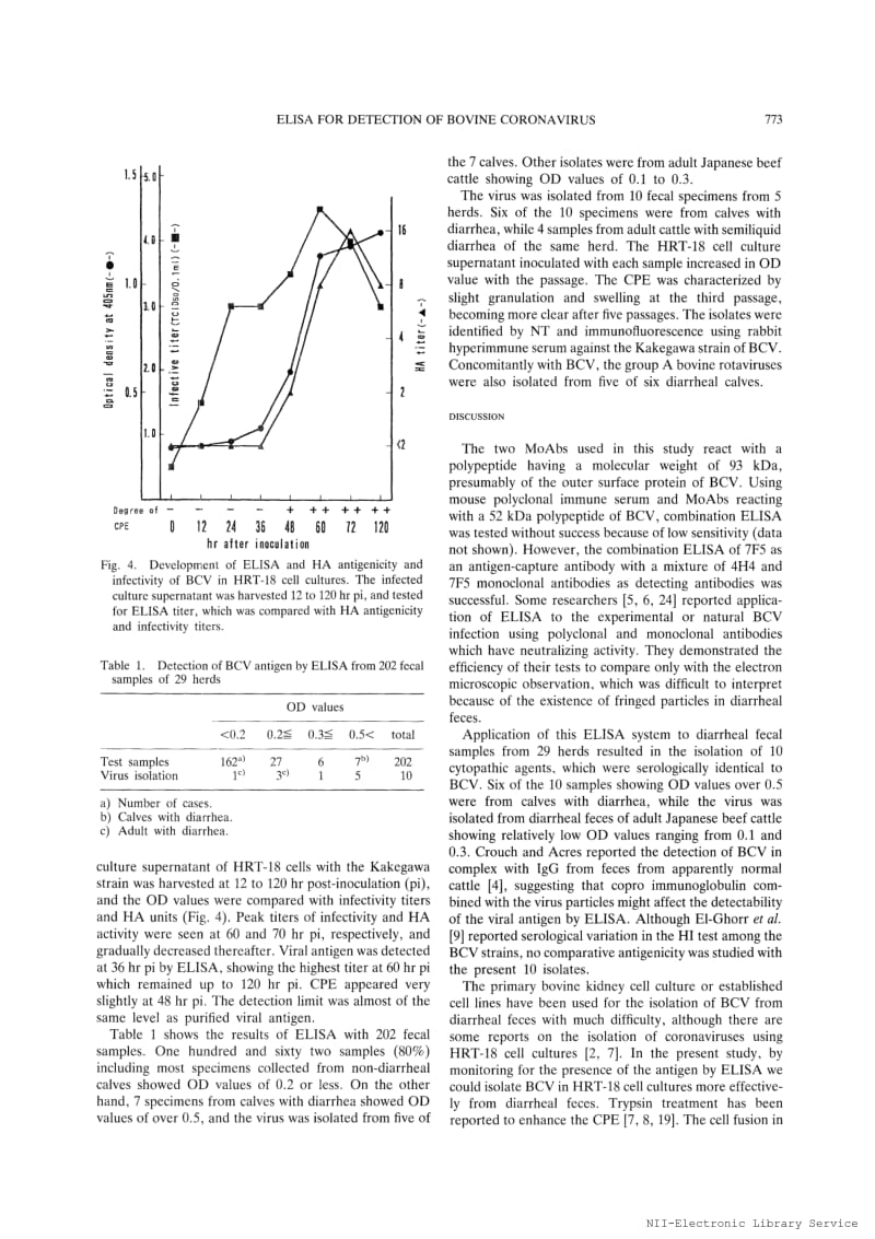 【病毒外文文献】1993 Detection of Bovine Coronavirus by Enzyme-Linked Immunosorbent Assay using Monoclonal Antibodies__第3页