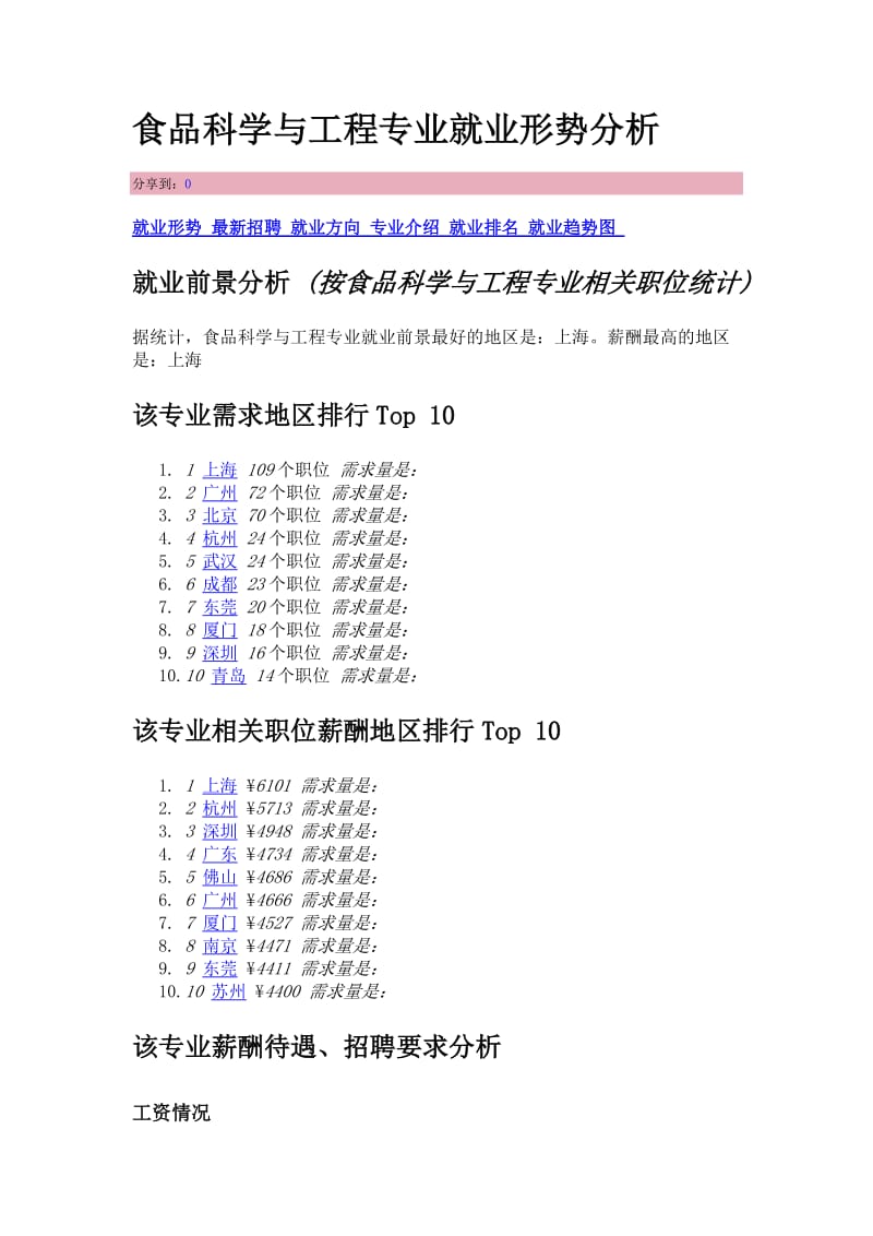 食品科学与工程专业就业形势分1.doc_第1页