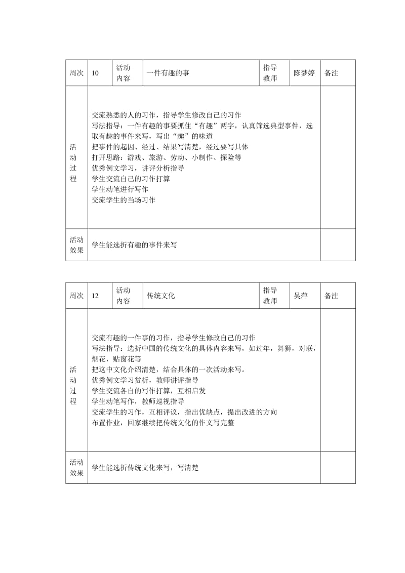 小学语文、音乐、美术兴趣小组活动记录表2.doc_第3页