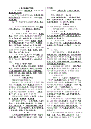 江苏版五年级下册语文知识点汇总.doc