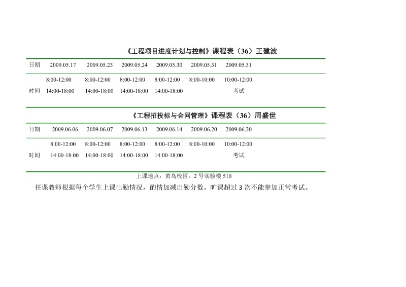 项目管理软件应用及信息系统建设课程表(36)姜东民.doc_第2页