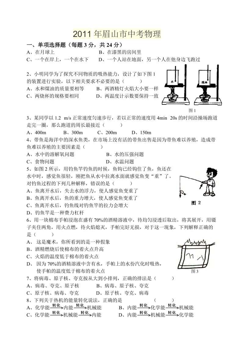 2011年眉山市中考物理.doc_第1页