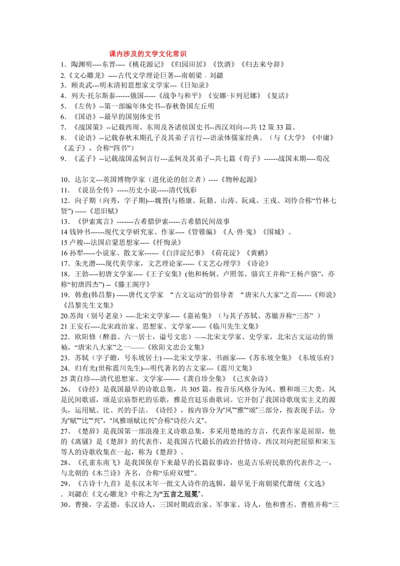 北京高考文学常识必备.doc_第1页