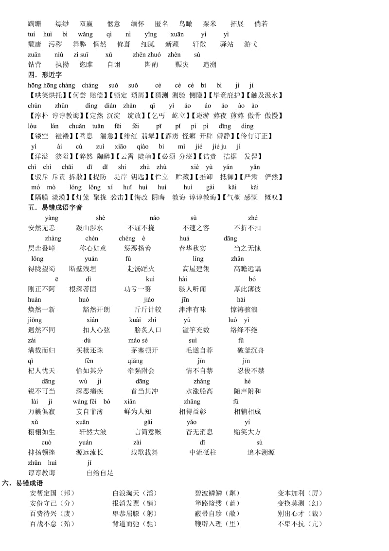 2012中考易错字音字形归纳.doc_第2页