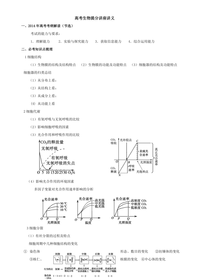 2014年高考生物提分讲座(学生版).doc_第1页