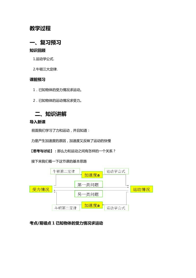 高一物理第十二讲牛顿运动定律的应用.docx_第2页