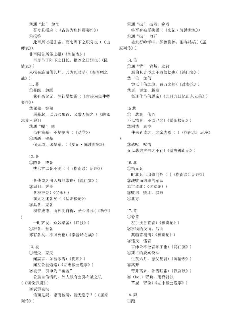 2011高考复习文言文300个常见实词(详解)表.doc_第3页