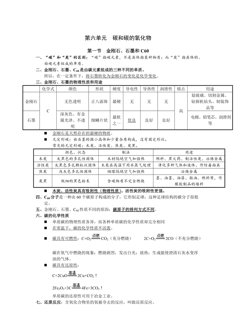 九年级上册化学复习资料第六章.doc_第1页