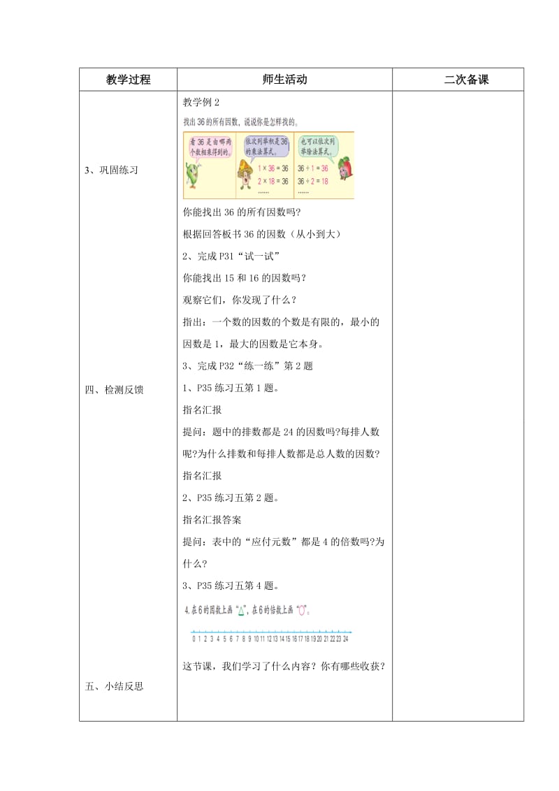 苏教版五年级下册数学最新第四单元倍数与因数.doc_第2页