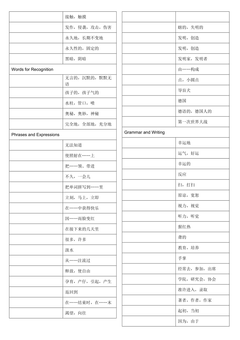 重大版高中英语必修2单词表汉译英.doc_第3页