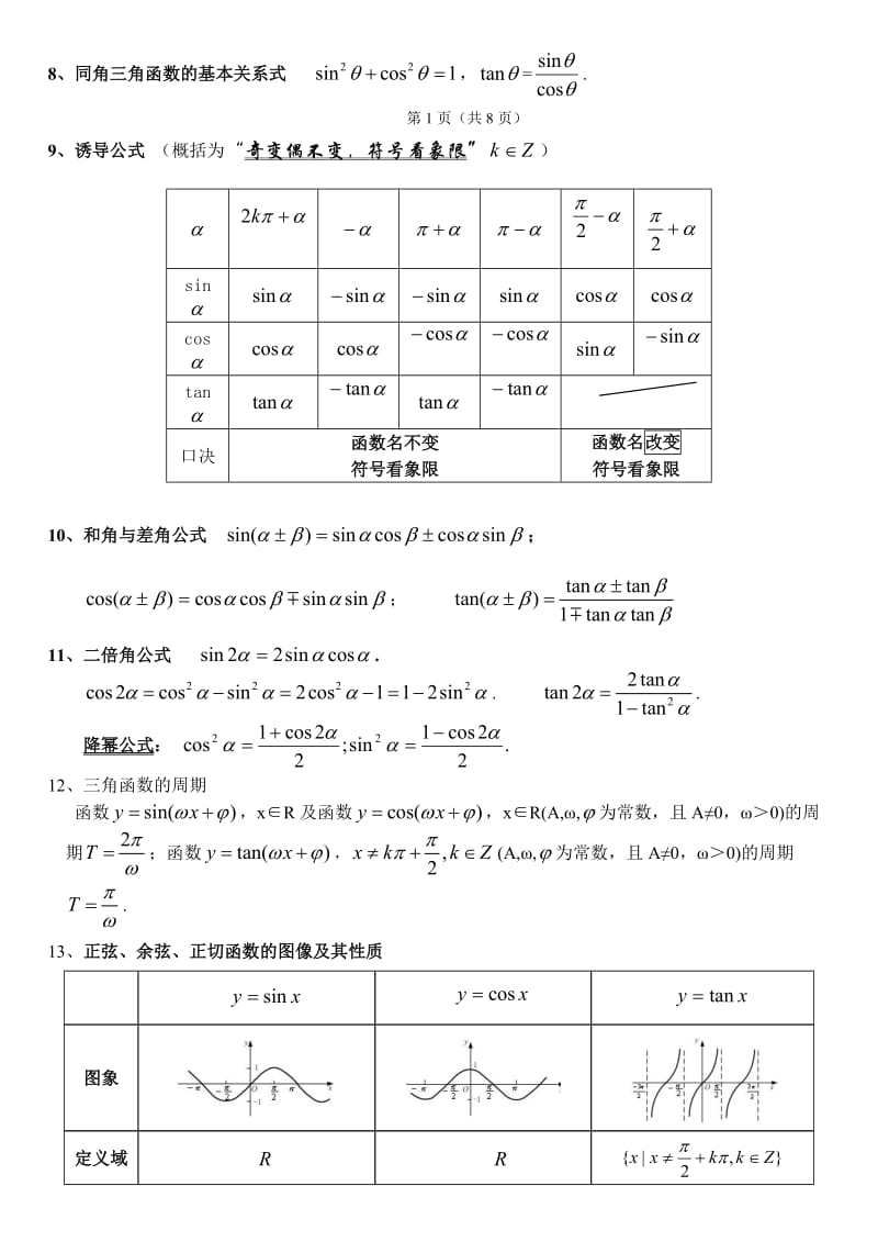 (升级版)高中数学公式及知识点速记.doc_第2页