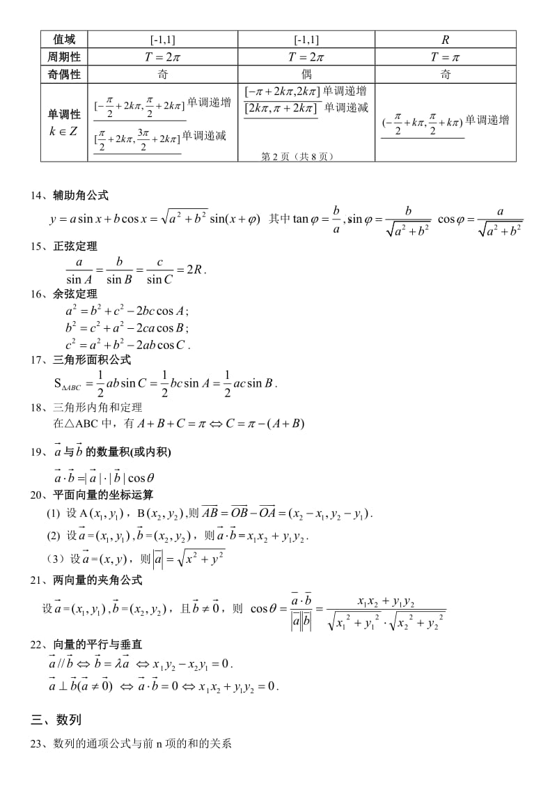 (升级版)高中数学公式及知识点速记.doc_第3页