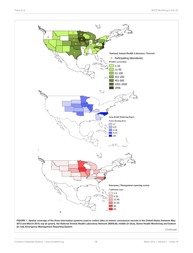 【病毒外文文献】2016 Monitoring the Spread of Swine Enteric Coronavirus Diseases in the United States in the Absence of a Regulatory Fra_第3页