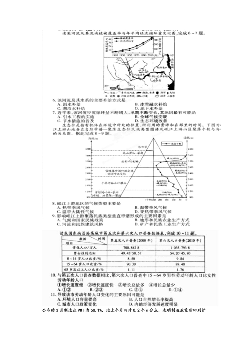 江西省2015届高三下学期百校大联考高考模拟文科综合新课标I.doc_第3页