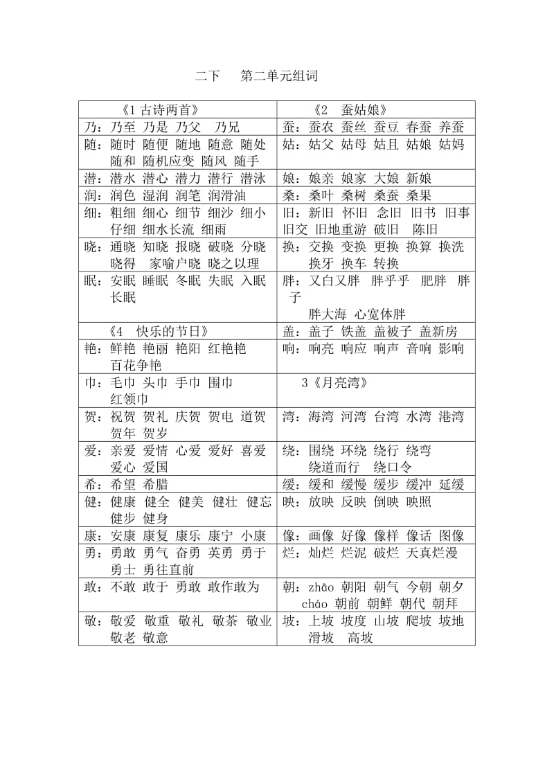 苏教版小学语文二下组词.doc_第2页