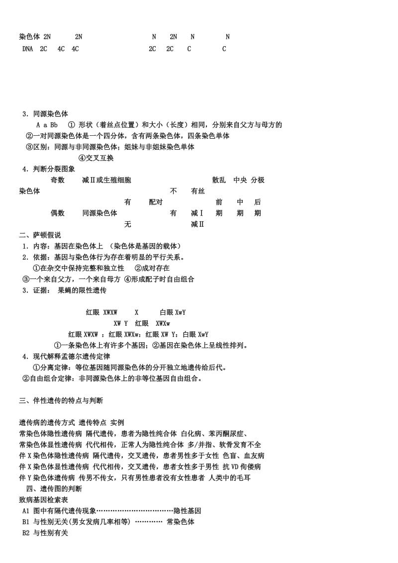 人教版高一生物必修二复习提纲.doc_第3页