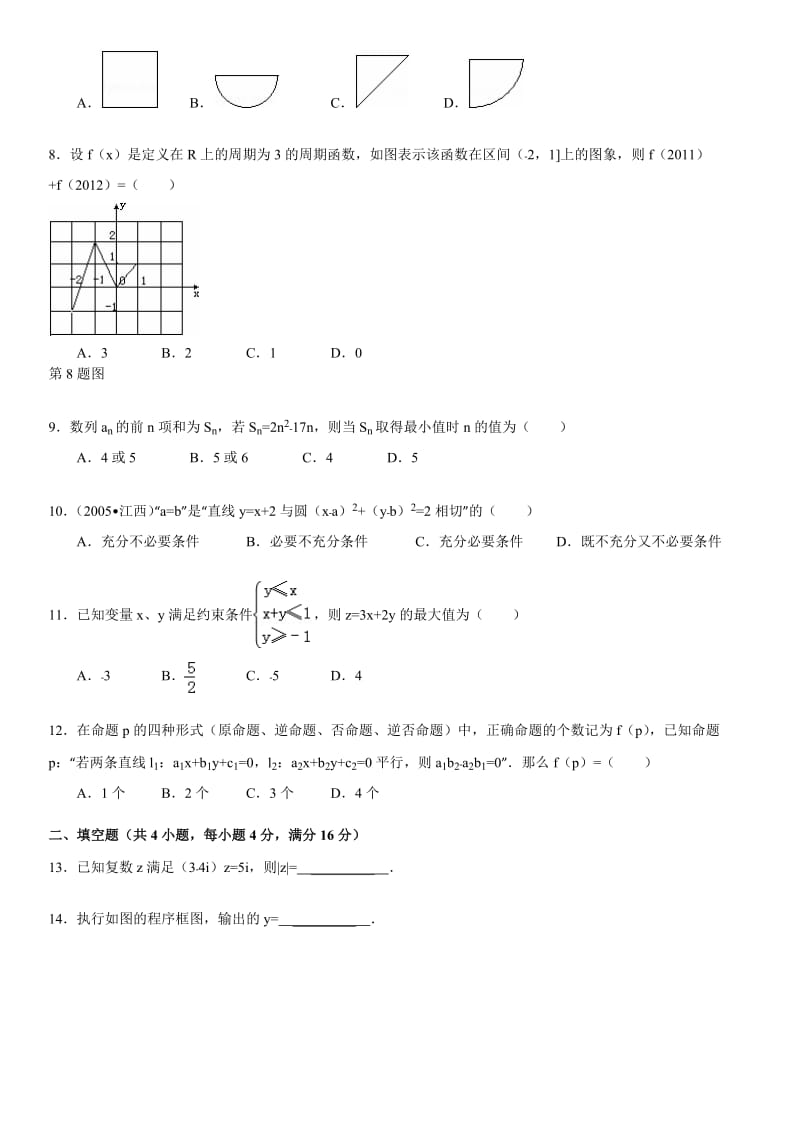 2011年济南市高考数学二模(文科).doc_第2页