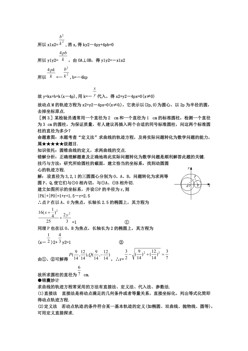 四川省德阳市2012高考数学难点22轨迹方程的求法.doc_第3页