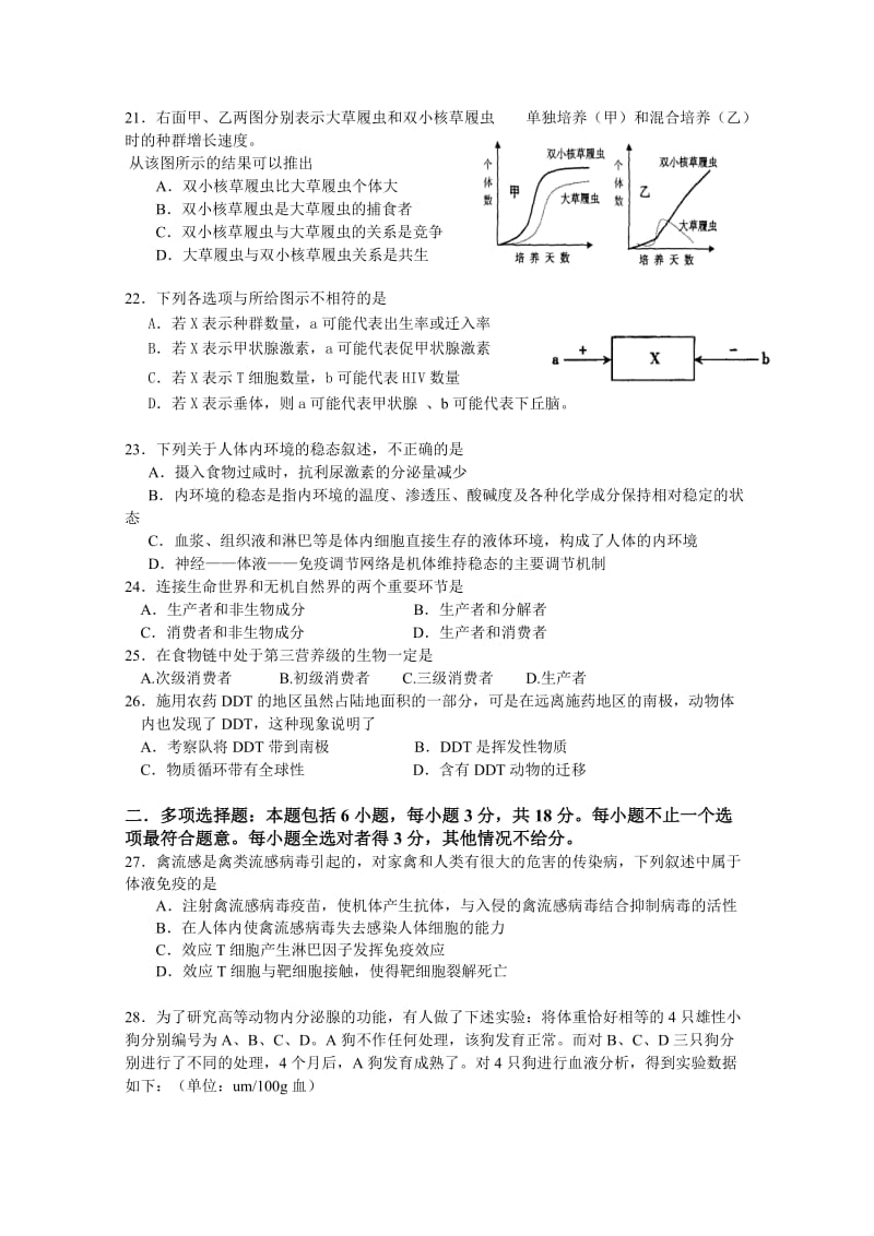 江苏通州市高二学第一学期期中联考.doc_第3页