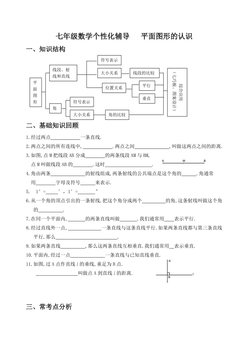 七年级平面图形的认识一学案个性化辅导.doc_第1页