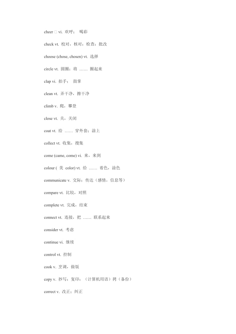 中考英语必备词汇-动词类.doc_第3页