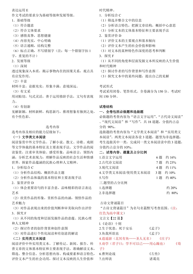 2012年广东高考考纲英语词汇表加语文考纲.doc_第2页