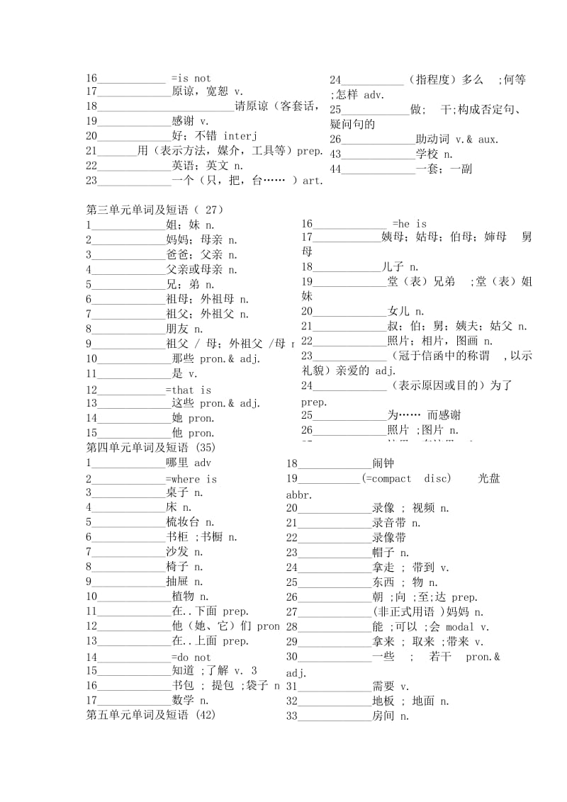 七年级上册英语单词默写(人教新目标).docx_第2页