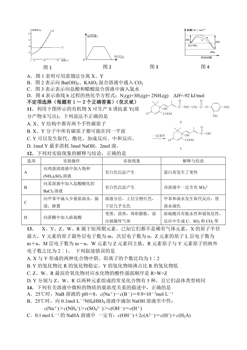 2013届江苏省启东中学高三化学考前辅导.doc_第3页