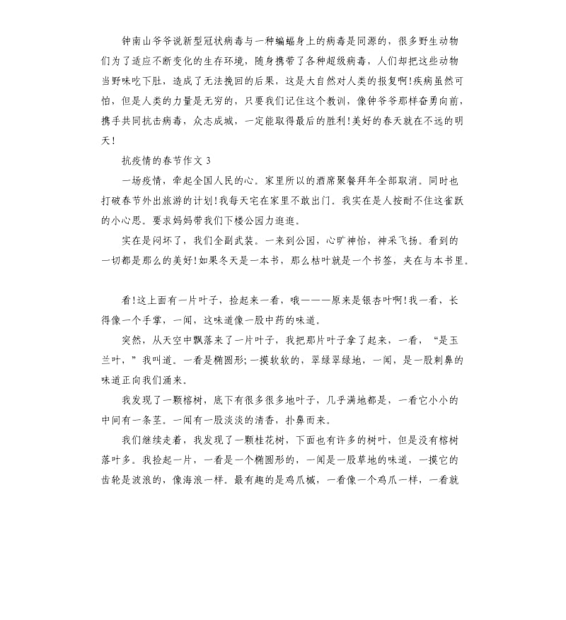 抗疫情的春节作文5篇.docx_第3页