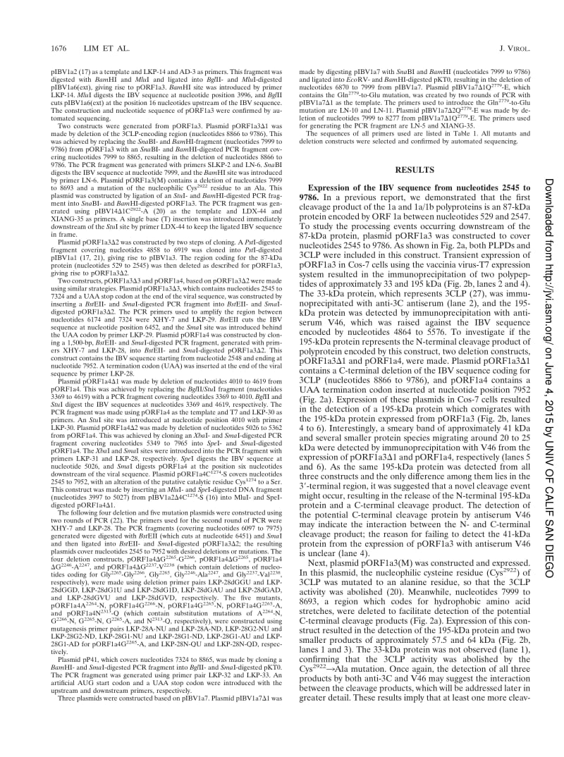 【病毒外文文献】2000 Identification of a Novel Cleavage Activity of the First Papain-Like Proteinase Domain Encoded by Open Reading Fram_第3页