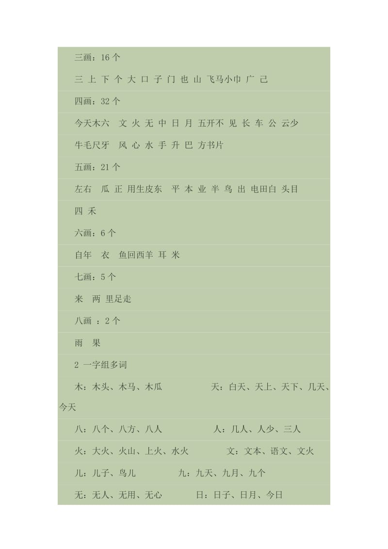 语文一年级上册整理复习Document.doc_第2页