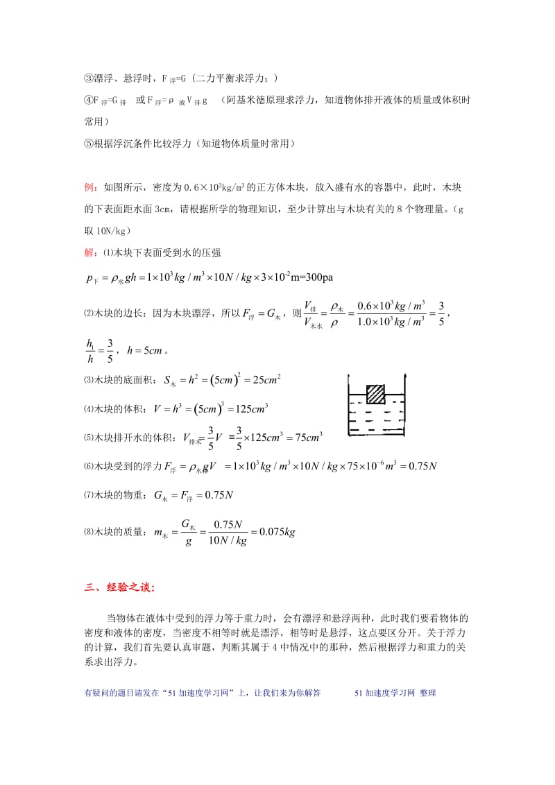 九年级物理《压强和浮力》浮力知识点整理.doc_第3页