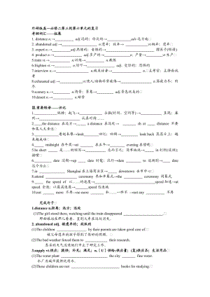 外研版高一必修二第三單元到第六單元詞匯句型復(fù)習(xí).doc