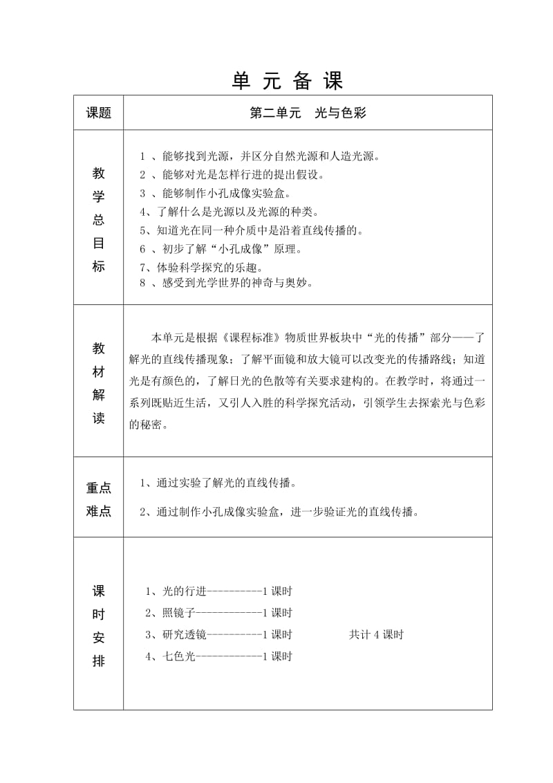 苏教版六年制五年级科学第2单元教学设计13-22.doc_第1页