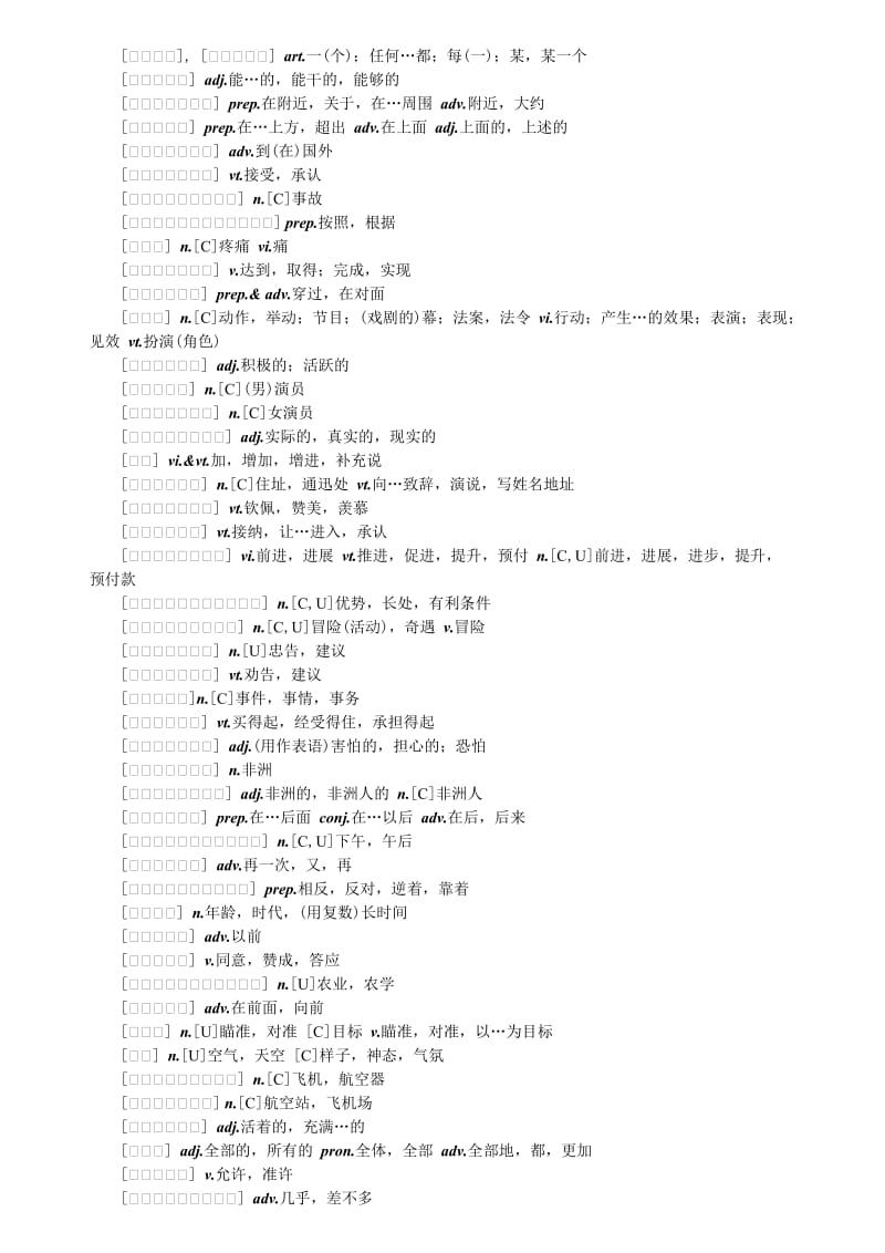 高考英语标准词汇表(有音标).doc_第1页