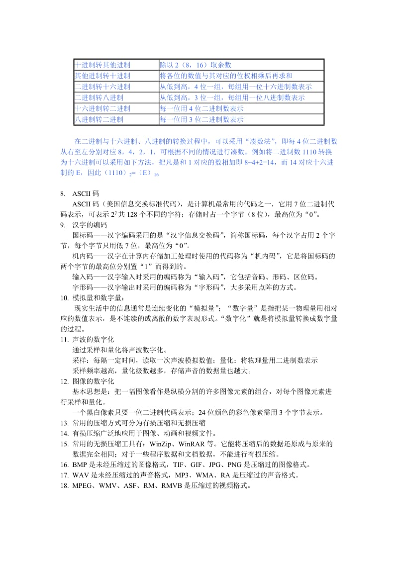 高一信息基础第一、二章知识整理.doc_第2页