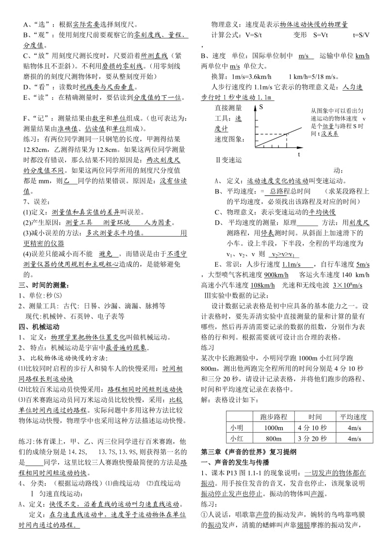 沪科版八年级物理上学期学习提纲.doc_第2页